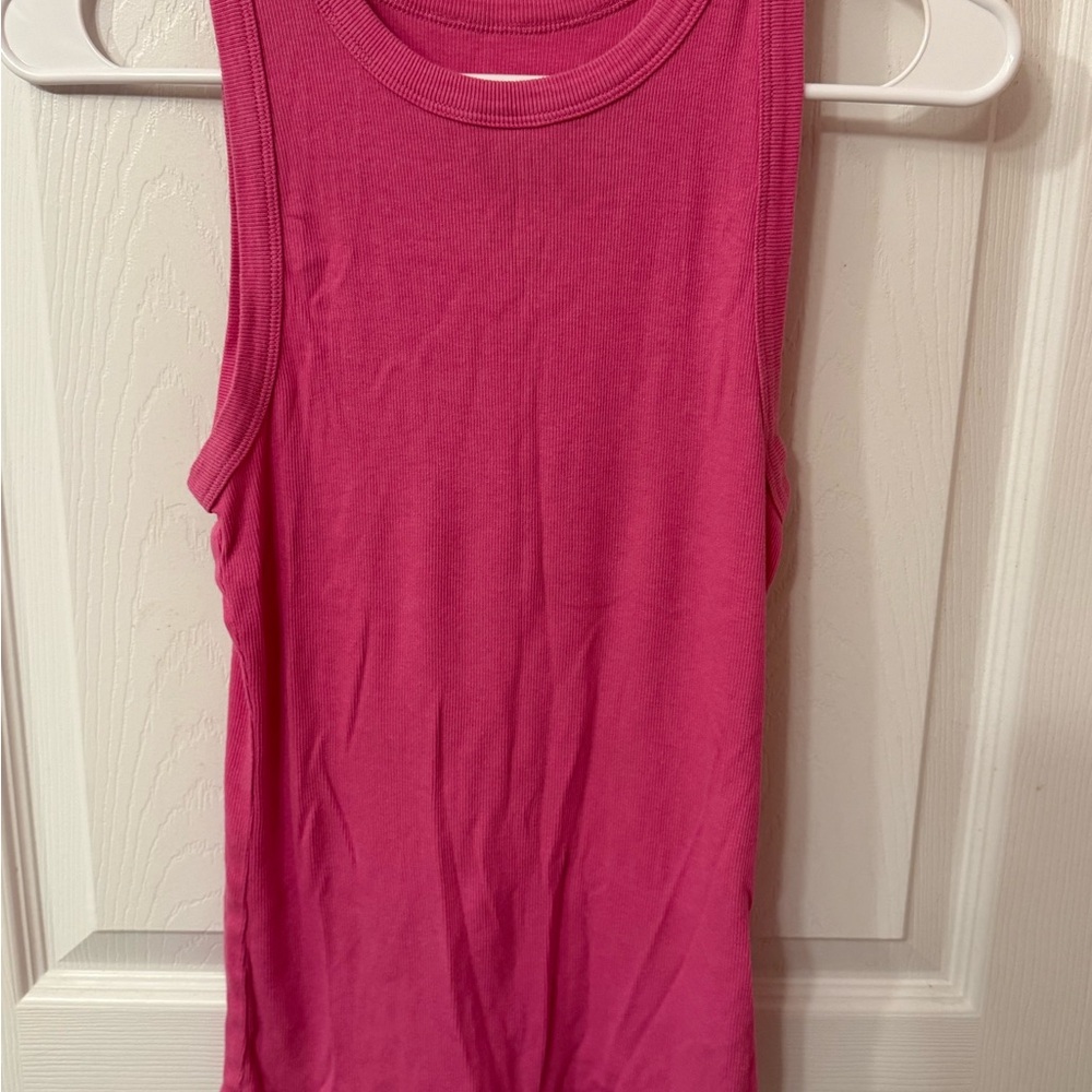 A New Day Pink Fitted Tank Top